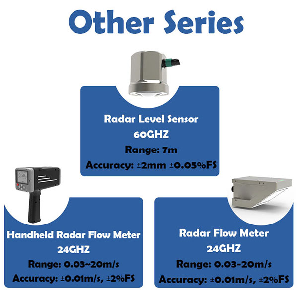 Radar Flow Meter Water level water velocity and flow 3 in 1 meter