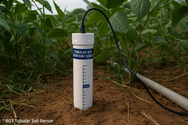 BGT Tubular Soil Sensor Installed for Root-Zone Monitoring