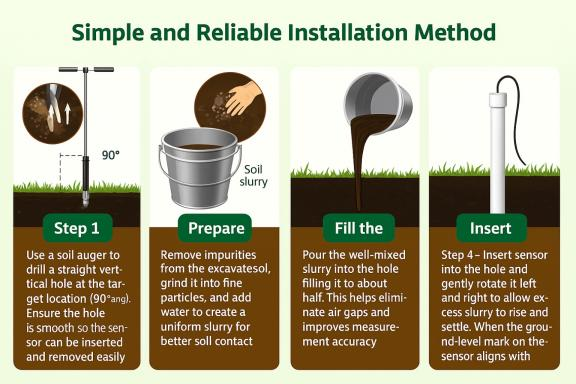 Tubular Soil Sensor Installation Diagram