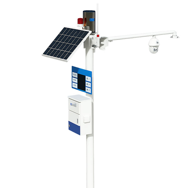 Acoustic-Optical-Electronic Monitoring and Alarm Station for Flash Floods