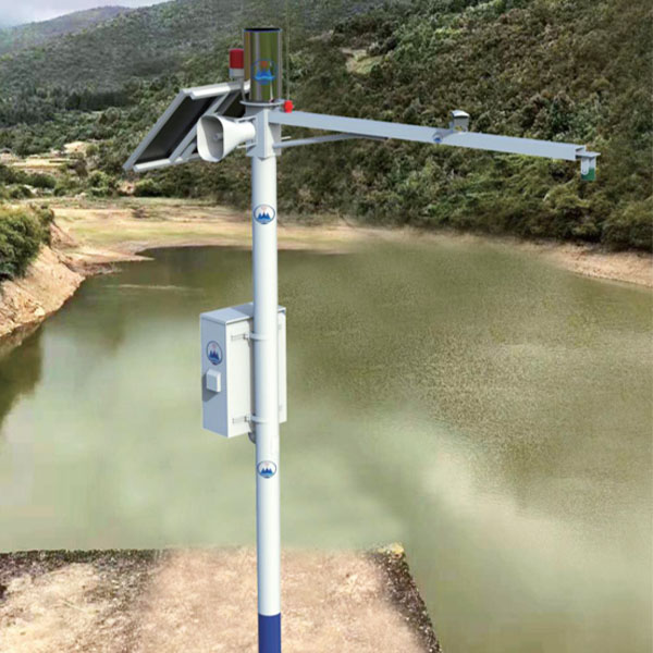 Acoustic-Optical-Electronic Monitoring and Alarm Station for Flash Floods