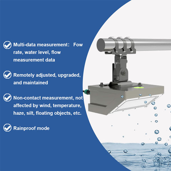 Radar Flow Meter Water level water velocity and flow 3 in 1 meter